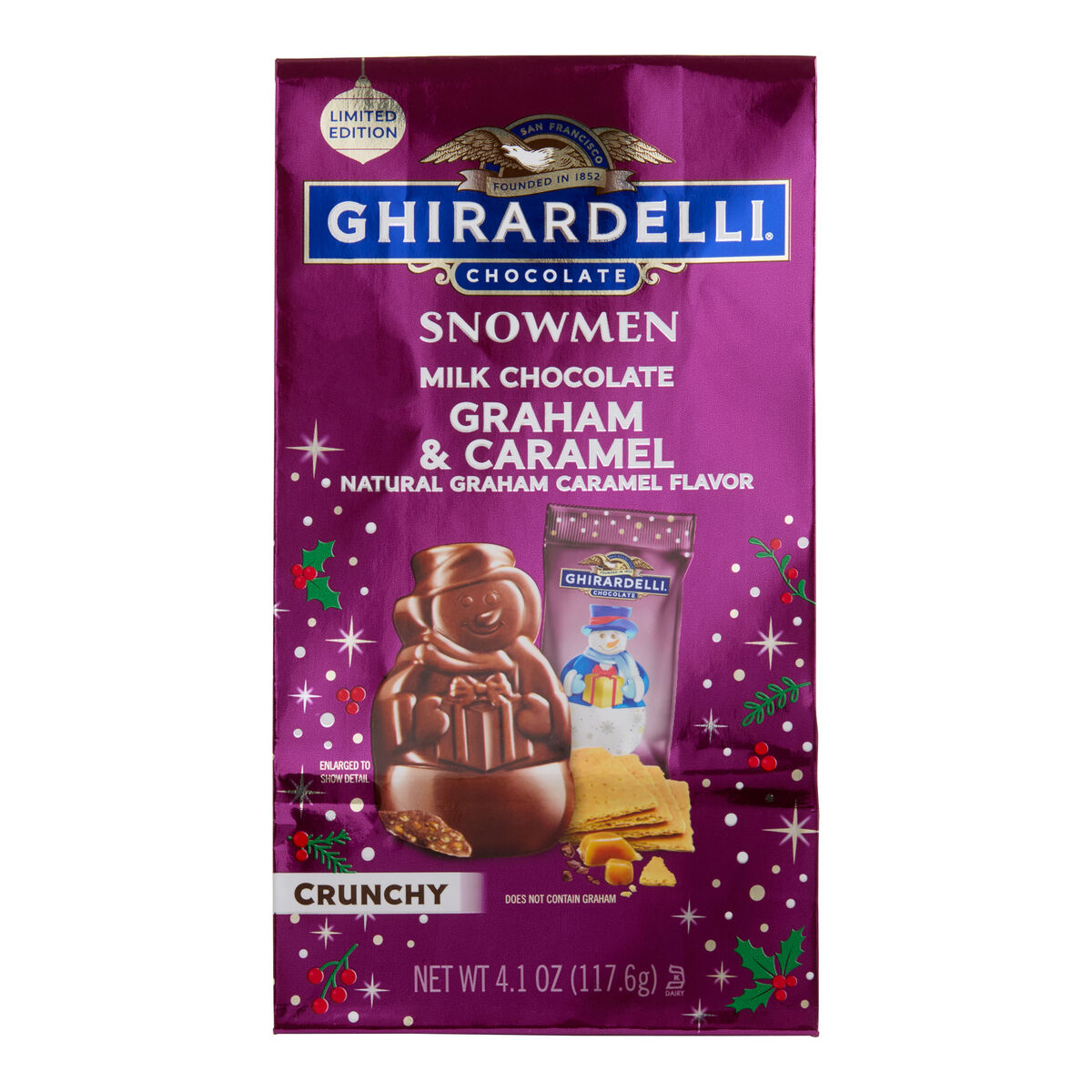 Ghirardelli Milk Chocolate Graham & Caramel Snowmen