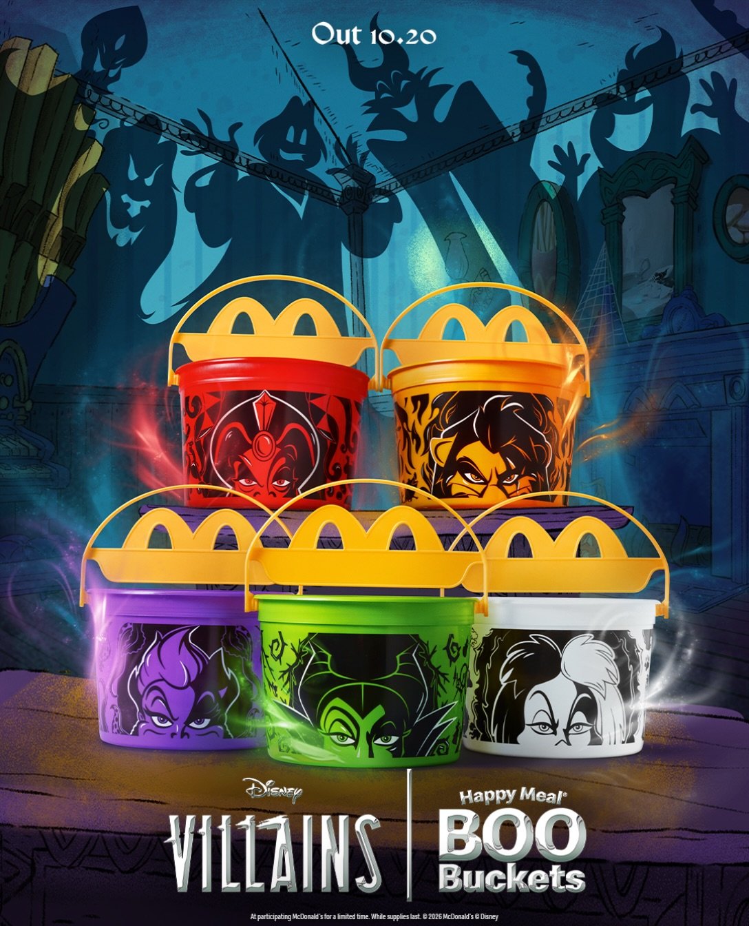 McDonald's Boo Buckets: Disney Villains
